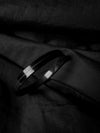 Unisex Black Stainless Steel Triple-Line Bracelet – Minimal Slim Open Cuff