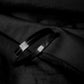 Unisex Black Stainless Steel Triple-Line Bracelet – Minimal Slim Open Cuff