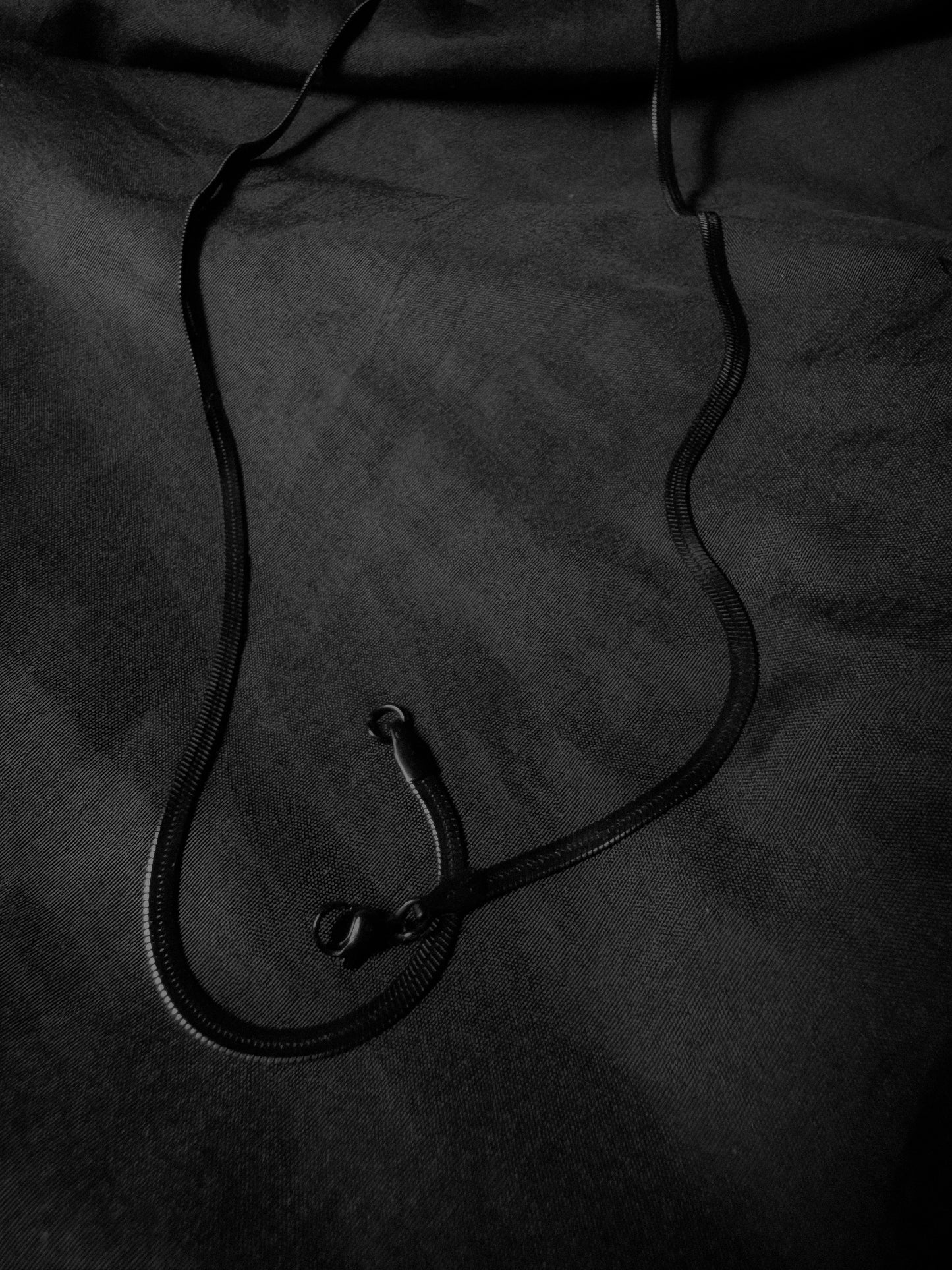 Unisex Black Stainless Steel Snake Chain Necklace