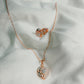 Women’s Rose Gold Dazzle Diamond Pendant & Earring Set – Elegant Daily & Party Wear Jewellery