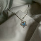 Women’s Blue Butterfly Pendant Necklace – Silver Chain | Elegant Daily, Party & Korean Style Jewellery
