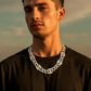 Men’s Silver Iced-Out Cuban Link Chain Necklace – Heavy Hip-Hop Bling Statement Jewellery